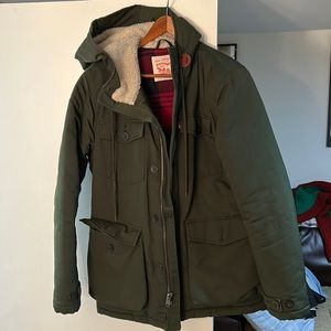Levi’s parka coat small green